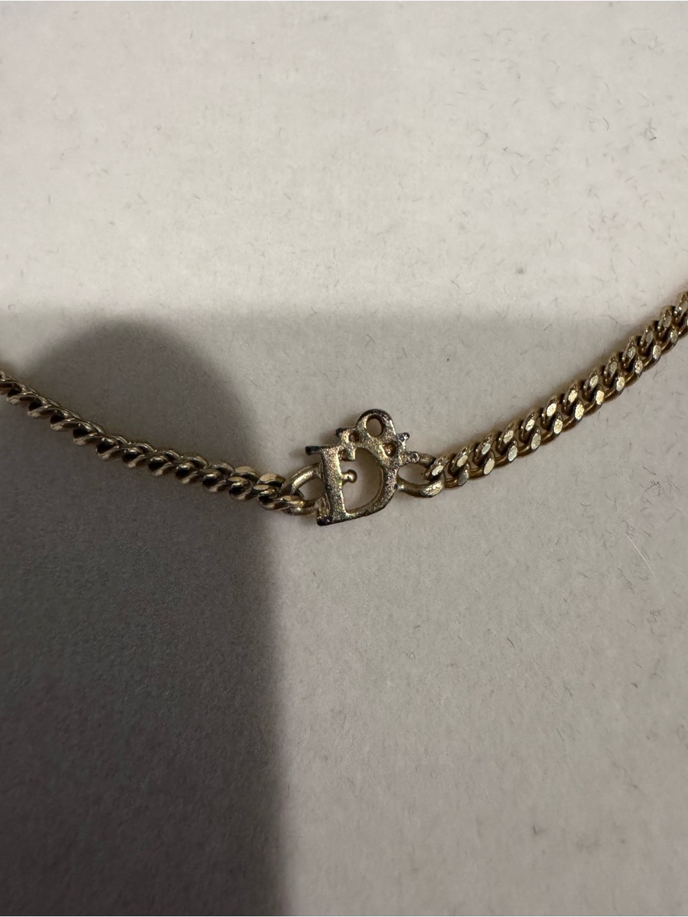 Dior Gold-Tone 'Dior” Logo Necklace